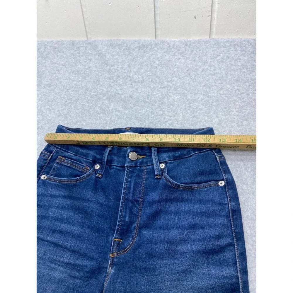 Good American Skinny Jeans Womens 2/26 Blue Mid Rise Stretch Medium Wash